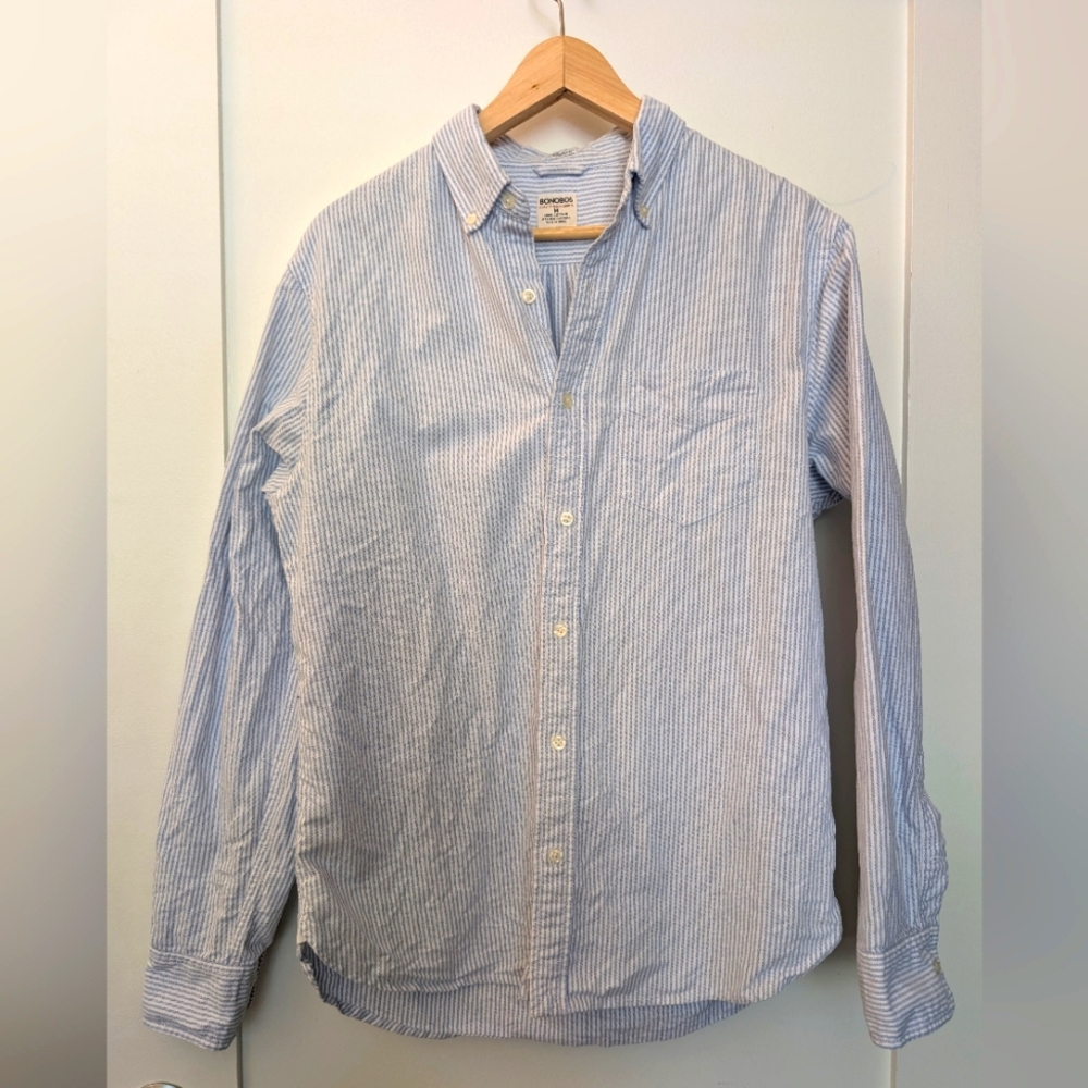 Bonobos Oxford Shirt, Blue Stripe